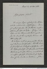 Nachlass Franz Steindachner, Brief von Gustav Schneider (senior) an Franz Steindachner (24.05.1881), Inv.Nr. 461.26, Seite 1